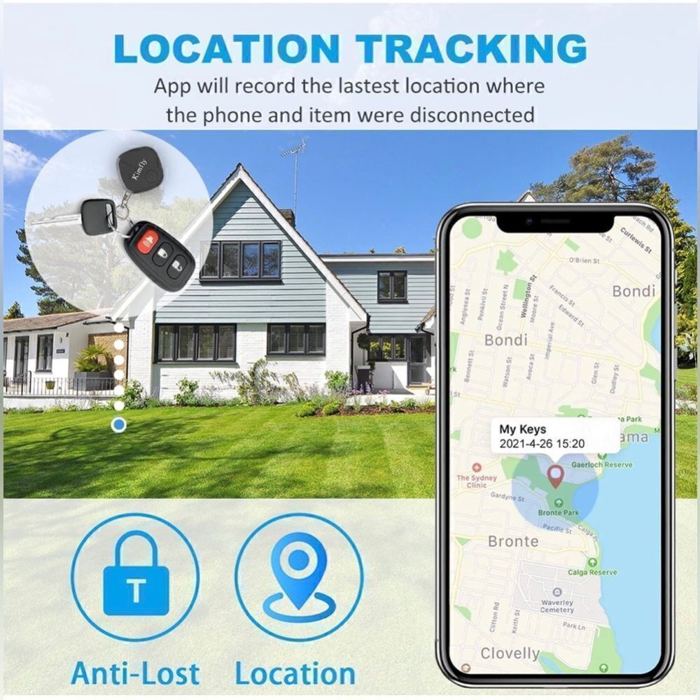 2-Pack Bluetooth Tracker Finder for Keys Wallets Backpacks for Android/iOS Phone - Picture 7 of 10